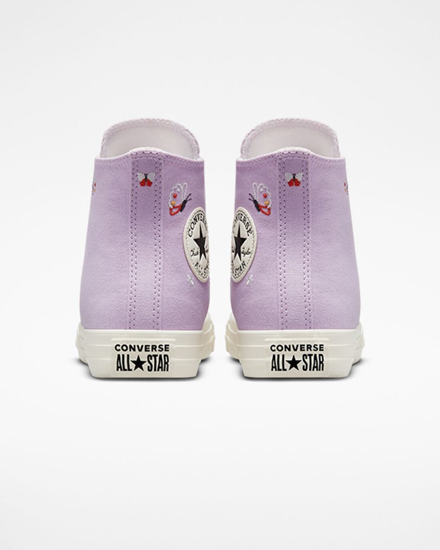 Converse Chuck Taylor All Star Butterfly Wings Høye Sko Dame Lilla Svarte | 159GUCHNY