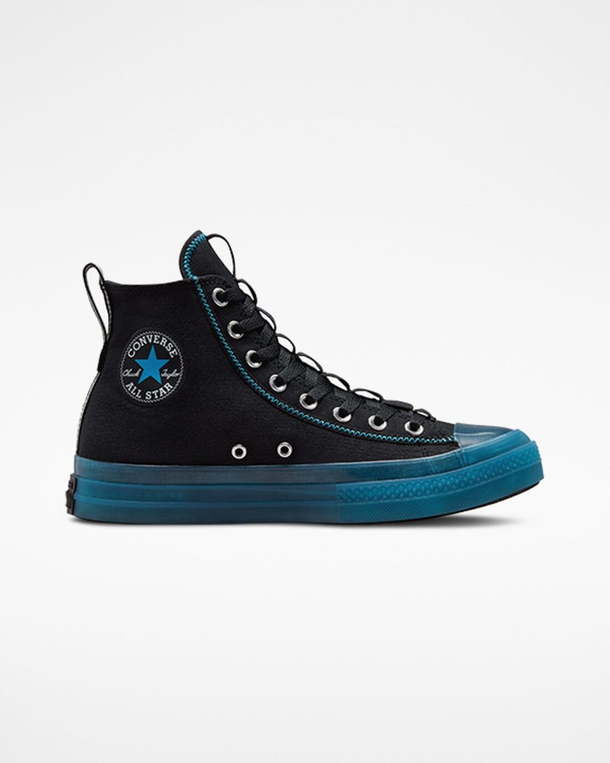 Converse Chuck Taylor All Star CX Explore Høye Sko Herre Svarte Blå Hvite | 154CLXBQN