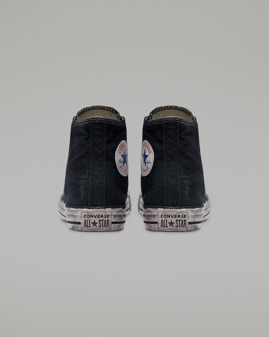 Converse Chuck Taylor All Star Canvas Smoke Høye Sko Dame Svarte Hvite | 753CNXHPI
