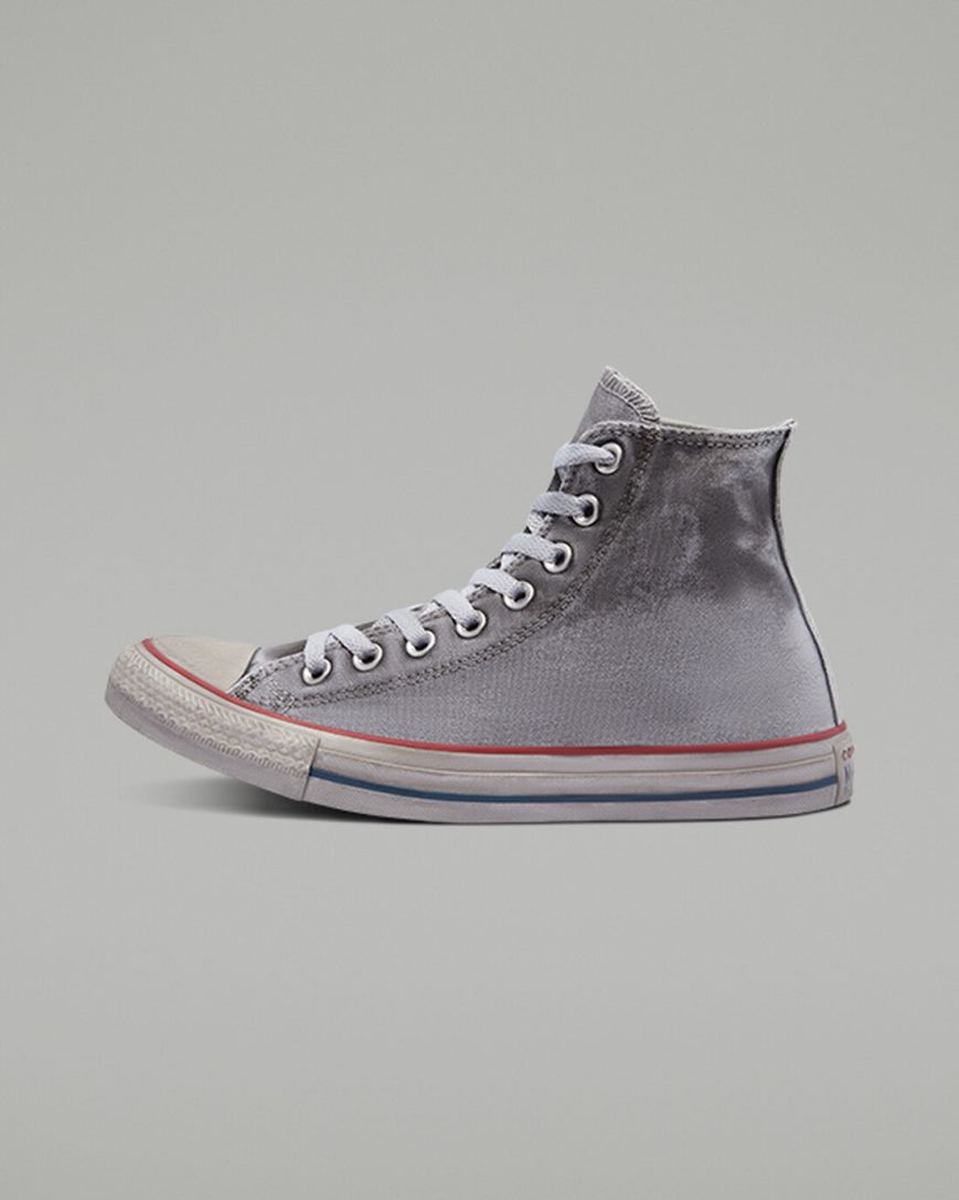 Converse Chuck Taylor All Star Canvas Smoke Høye Sko Dame Grå Hvite | 956VEDRZX