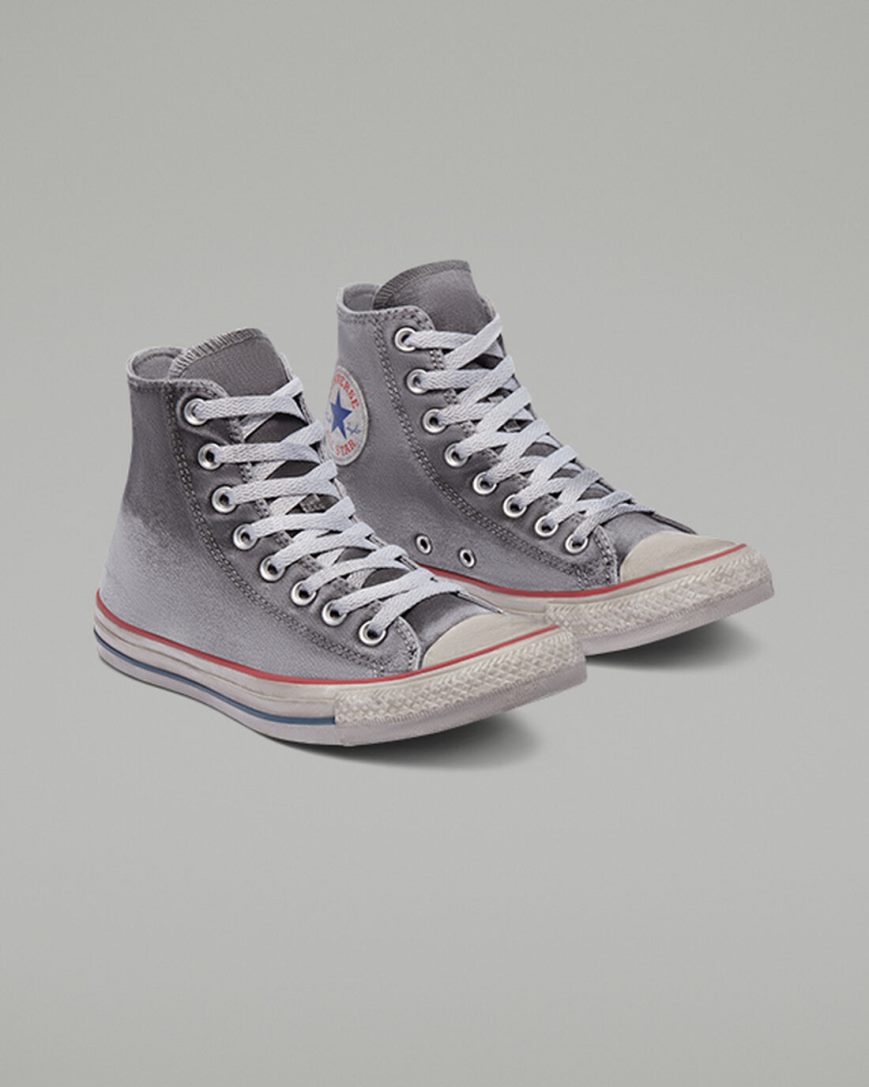 Converse Chuck Taylor All Star Canvas Smoke Høye Sko Dame Grå Hvite | 956VEDRZX