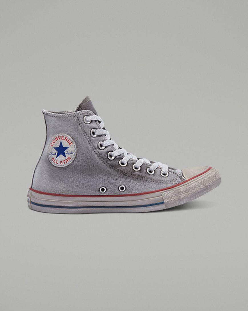 Converse Chuck Taylor All Star Canvas Smoke Høye Sko Dame Grå Hvite | 956VEDRZX