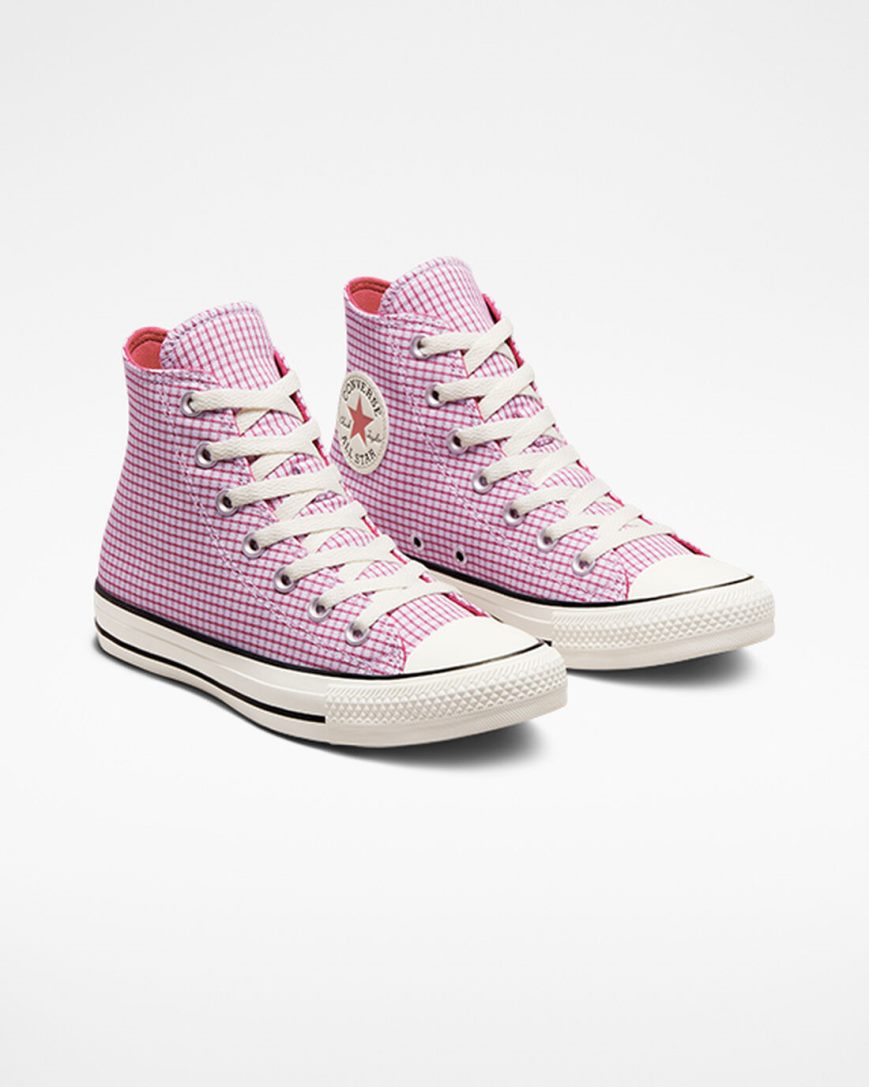 Converse Chuck Taylor All Star Checkered Høye Sko Herre Lilla | 237TELFDA