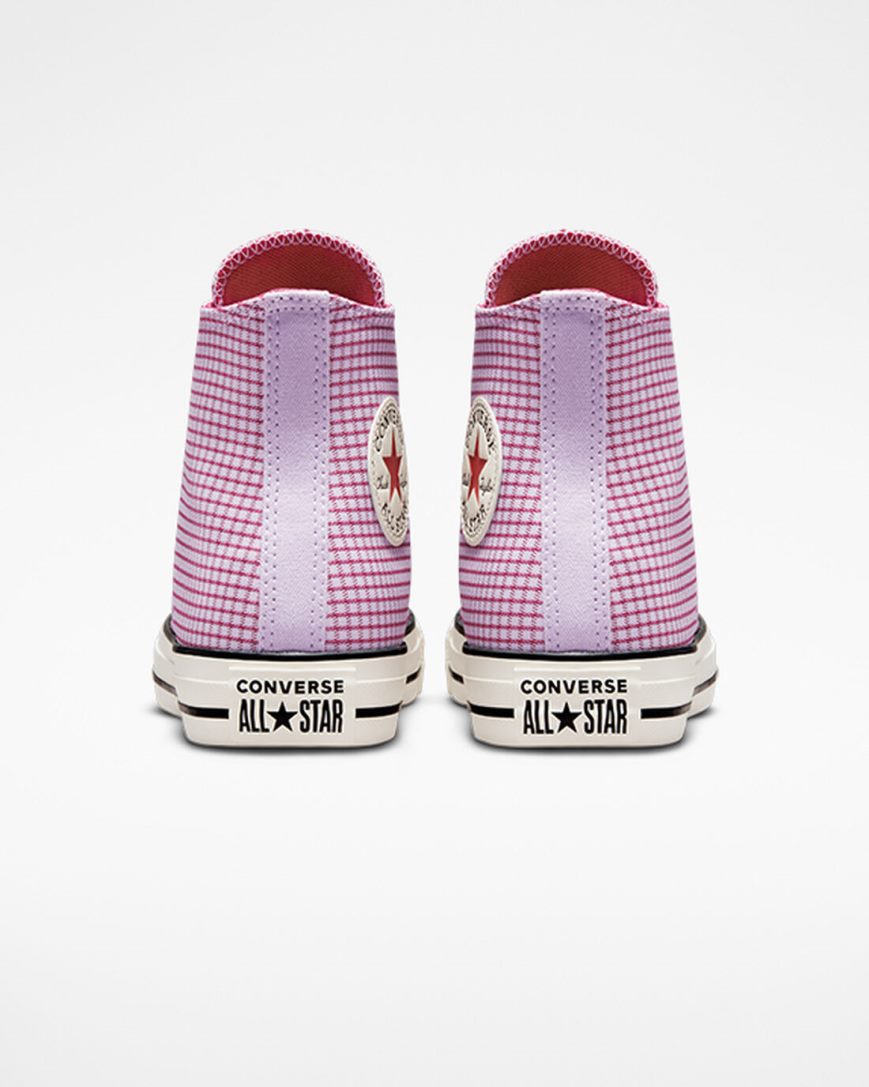 Converse Chuck Taylor All Star Checkered Høye Sko Herre Lilla | 237TELFDA