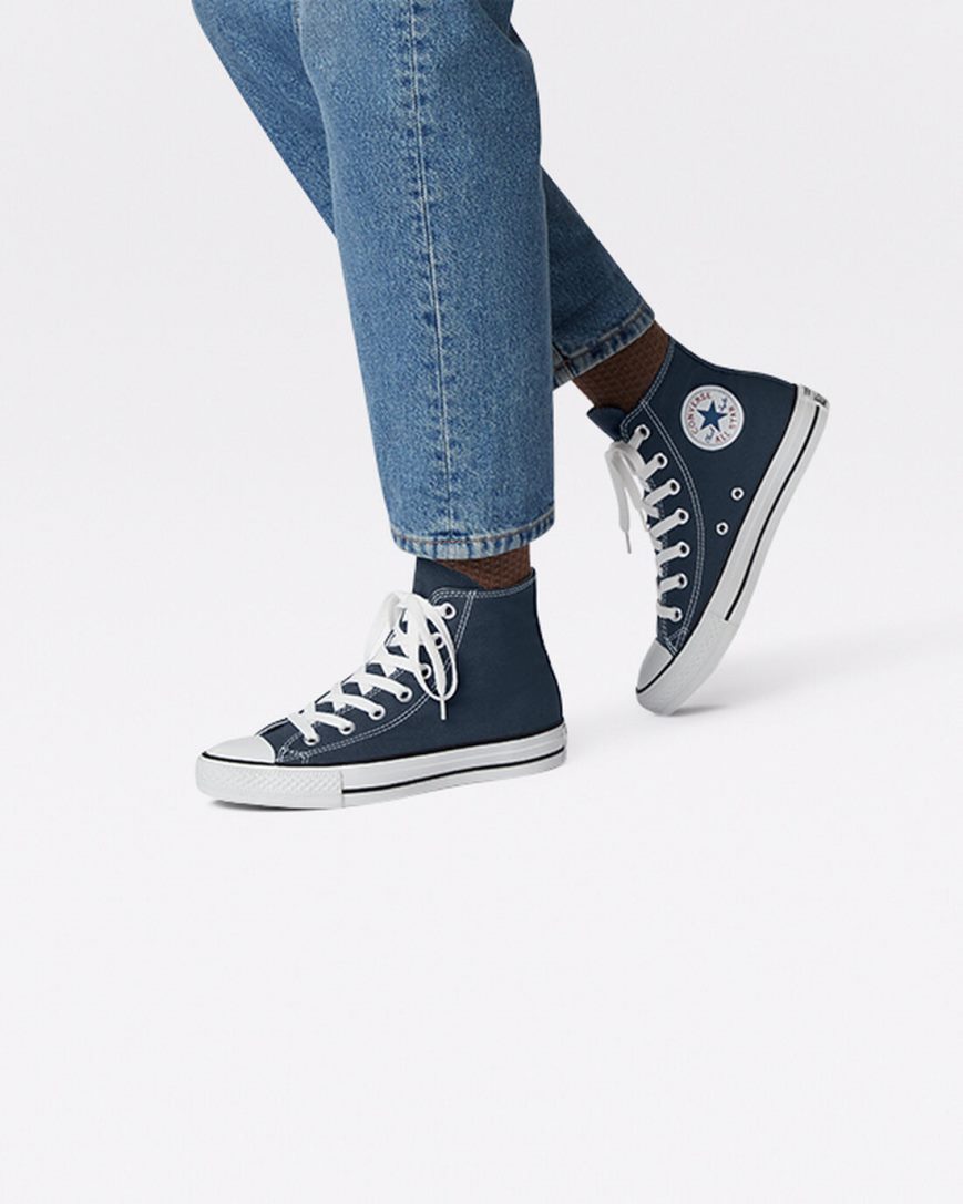 Converse Chuck Taylor All Star Classic Høye Sko Dame Marineblå | 063STEAFB