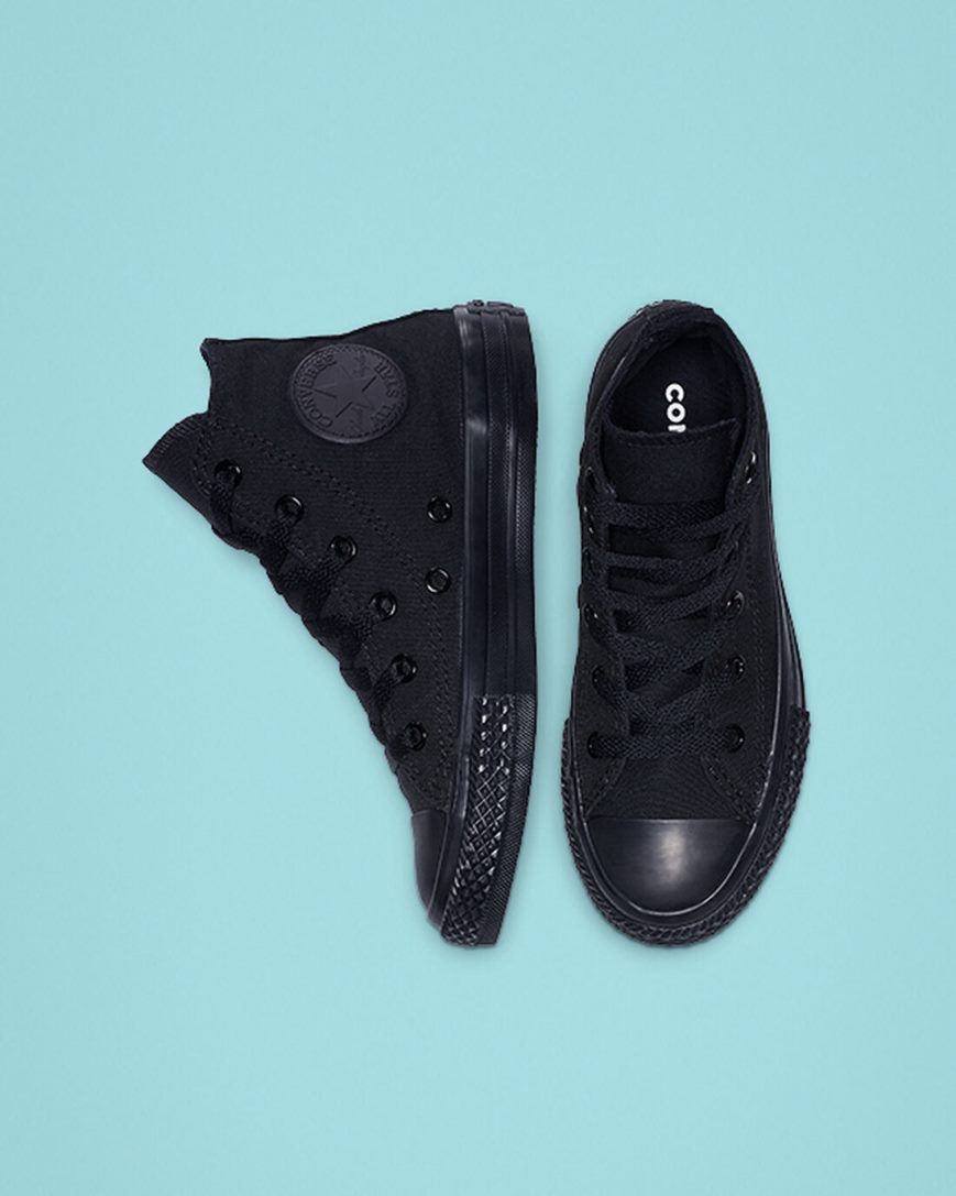 Converse Chuck Taylor All Star Classic Høye Sko Gutt Svarte | 185IONDKE