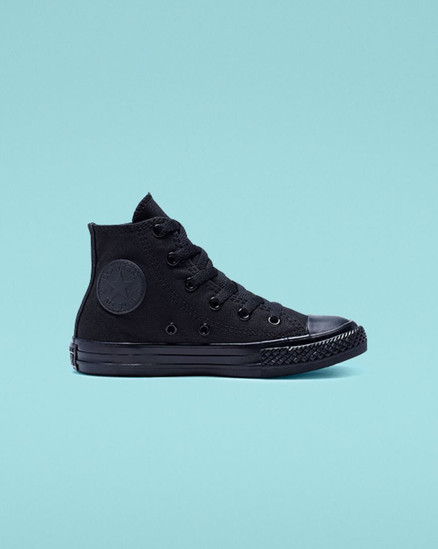 Converse Chuck Taylor All Star Classic Høye Sko Gutt Svarte | 185IONDKE