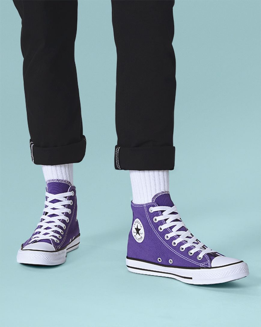 Converse Chuck Taylor All Star Classic Høye Sko Herre Lilla | 203LOFJVG