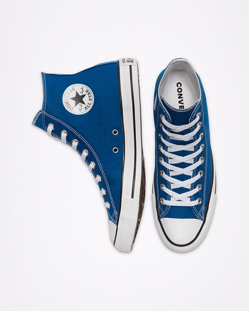 Converse Chuck Taylor All Star Classic Høye Sko Dame Blå Hvite | 257UKHYDF