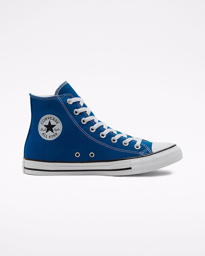 Converse Chuck Taylor All Star Classic Høye Sko Dame Blå Hvite | 257UKHYDF