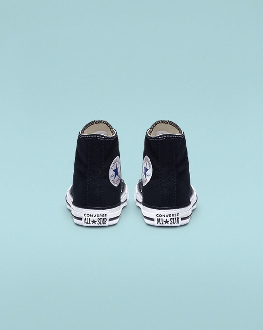 Converse Chuck Taylor All Star Classic Høye Sko Gutt Svarte | 301ROZWEM