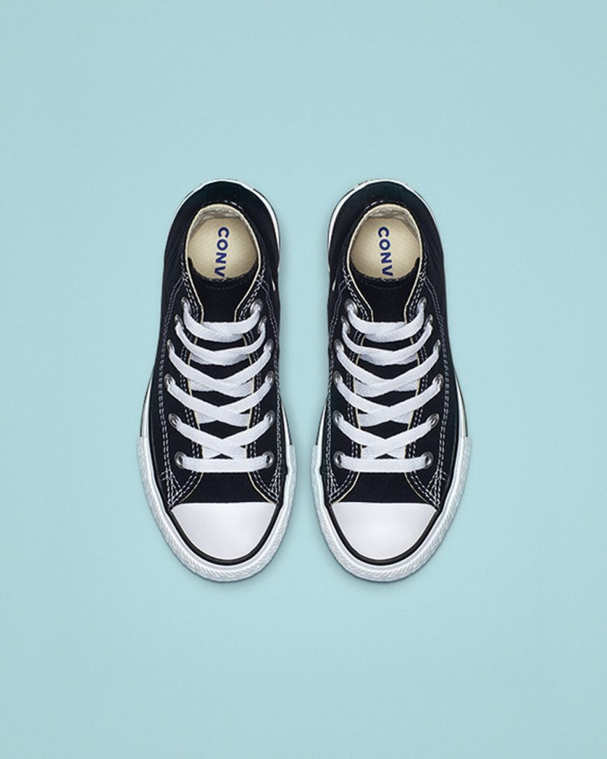 Converse Chuck Taylor All Star Classic Høye Sko Gutt Svarte | 301ROZWEM