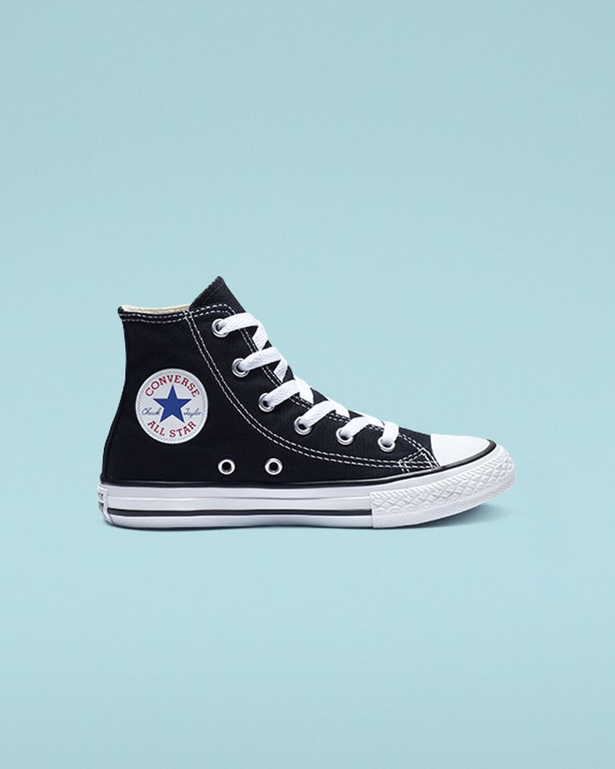 Converse Chuck Taylor All Star Classic Høye Sko Gutt Svarte | 301ROZWEM