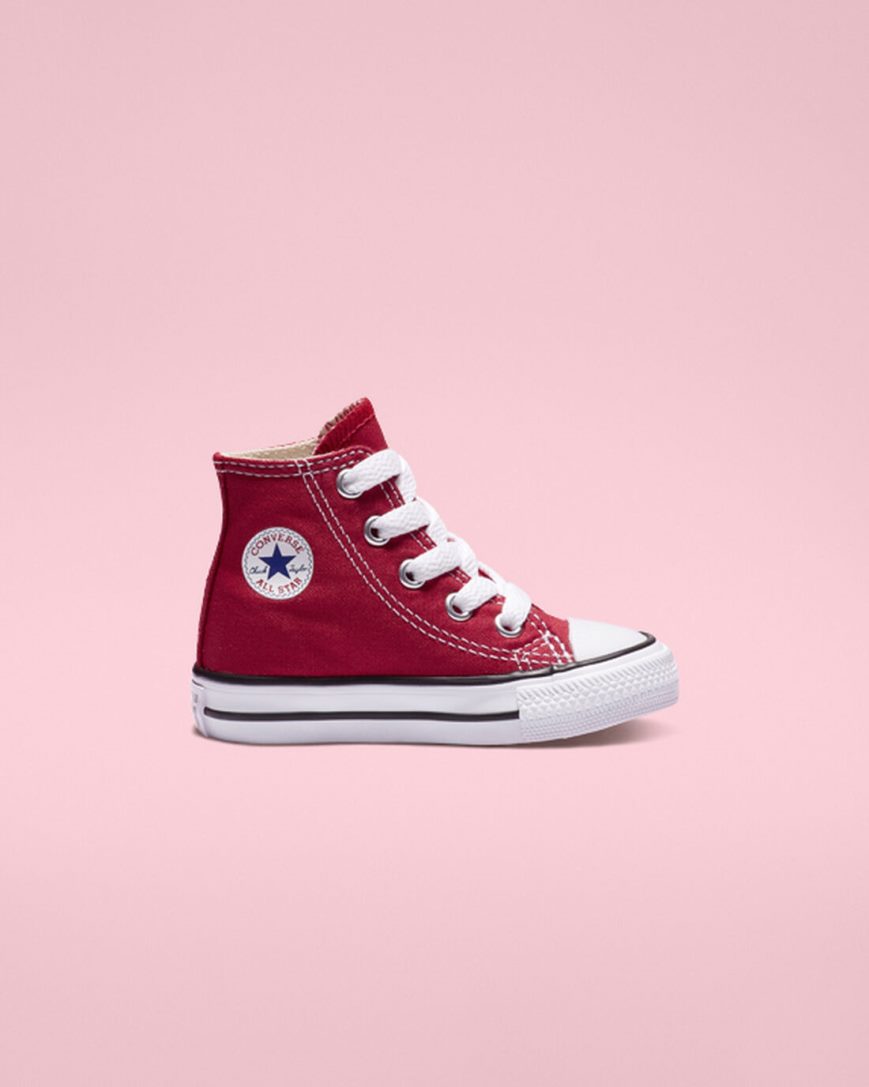 Converse Chuck Taylor All Star Classic Høye Sko Jente Rød | 312JRLKSW