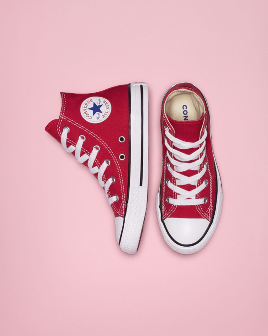 Converse Chuck Taylor All Star Classic Høye Sko Gutt Rød | 356ZXTWHG