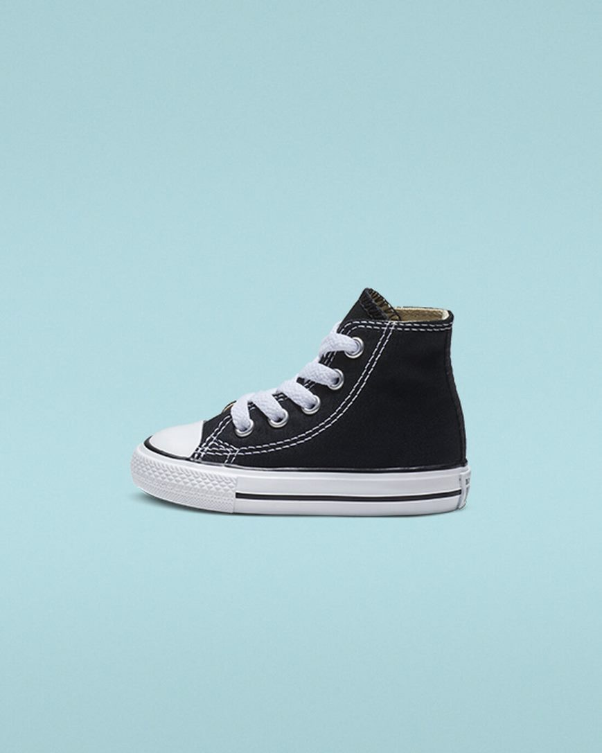Converse Chuck Taylor All Star Classic Høye Sko Jente Svarte | 471QGAHCL