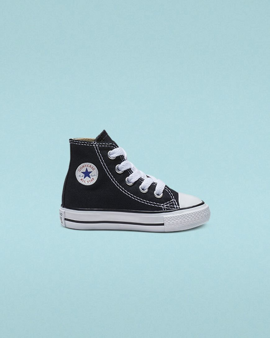 Converse Chuck Taylor All Star Classic Høye Sko Jente Svarte | 471QGAHCL