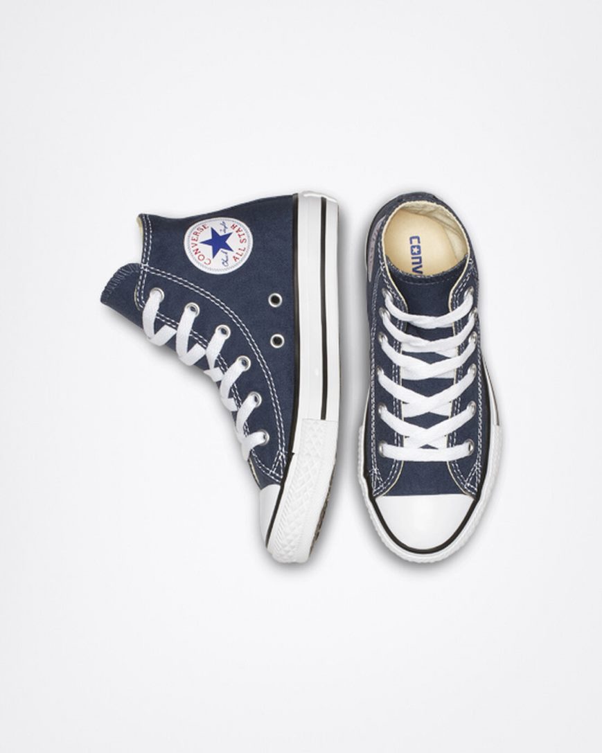 Converse Chuck Taylor All Star Classic Høye Sko Jente Marineblå | 493VRABDY
