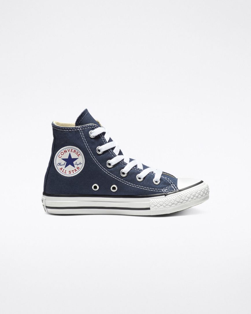 Converse Chuck Taylor All Star Classic Høye Sko Jente Marineblå | 493VRABDY