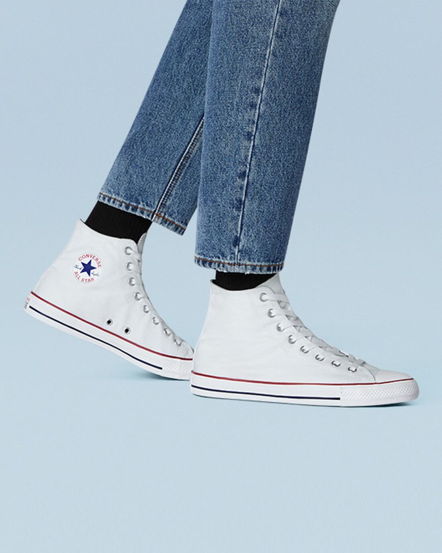 Converse Chuck Taylor All Star Classic Høye Sko Herre Hvite | 527QBKCYM