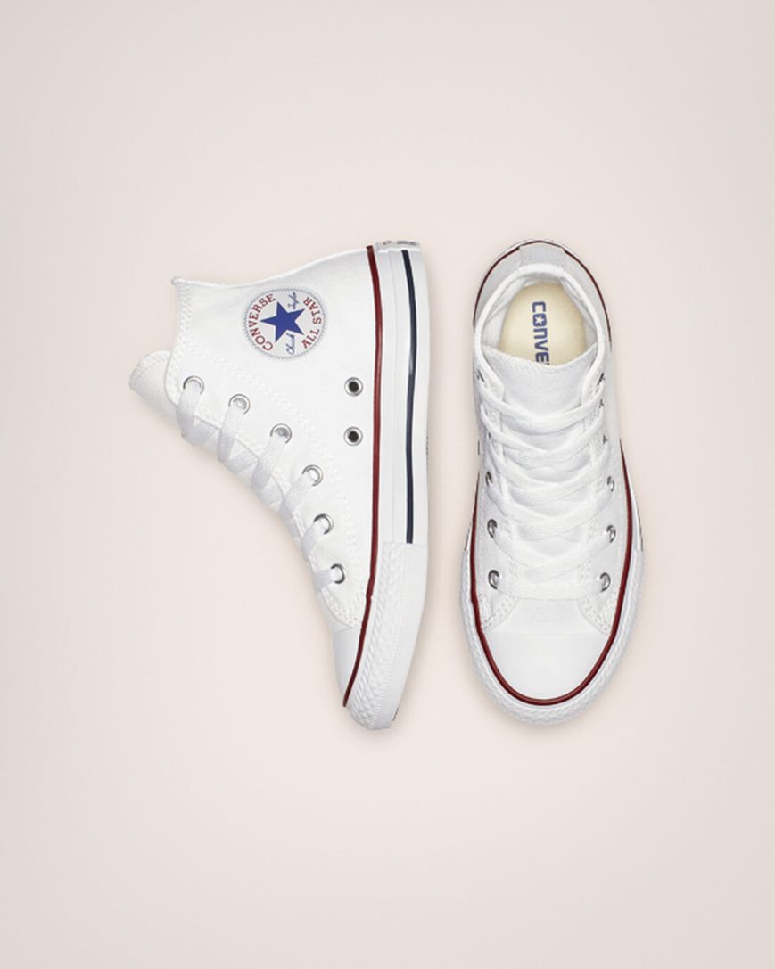 Converse Chuck Taylor All Star Classic Høye Sko Gutt Hvite | 726XZYFSU