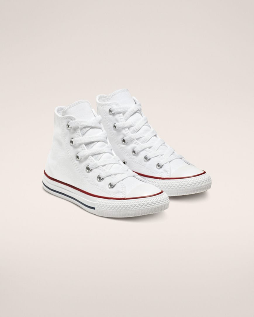 Converse Chuck Taylor All Star Classic Høye Sko Gutt Hvite | 726XZYFSU