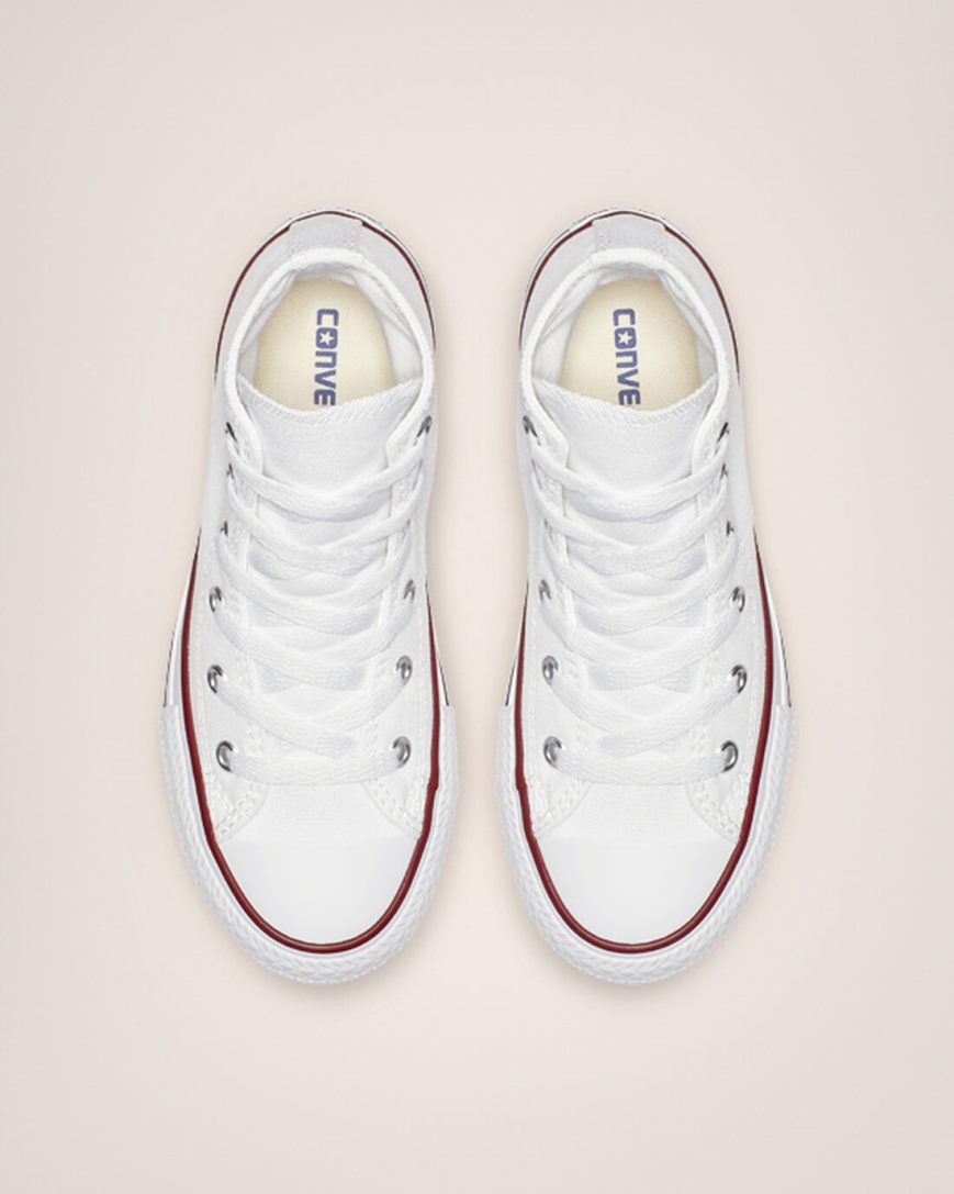 Converse Chuck Taylor All Star Classic Høye Sko Gutt Hvite | 726XZYFSU
