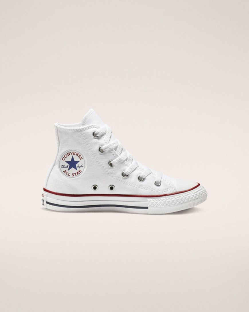 Converse Chuck Taylor All Star Classic Høye Sko Gutt Hvite | 726XZYFSU