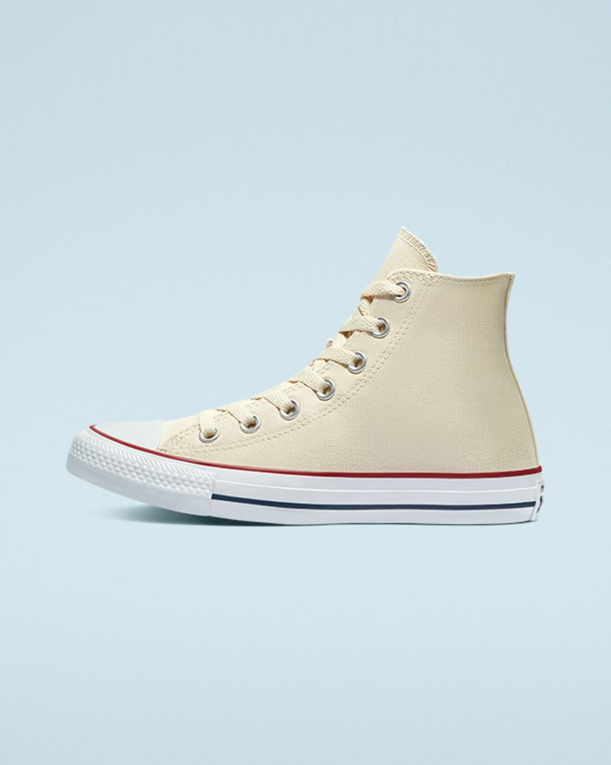 Converse Chuck Taylor All Star Classic Høye Sko Dame Beige Hvite | 749BMHIAS