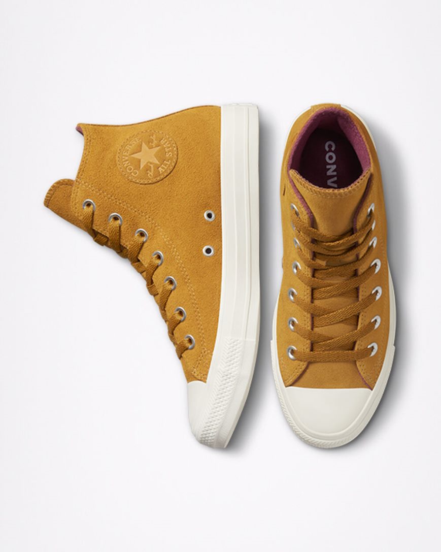 Converse Chuck Taylor All Star Classic Høye Sko Dame Gul | 930YXDJTO