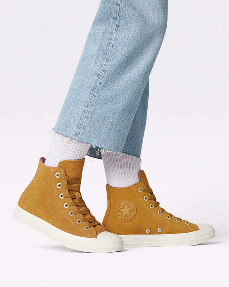 Converse Chuck Taylor All Star Classic Høye Sko Dame Gul | 930YXDJTO