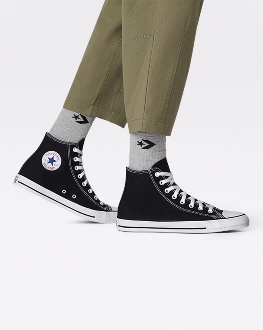 Converse Chuck Taylor All Star Classic Høye Sko Dame Svarte | 967KHYSUF