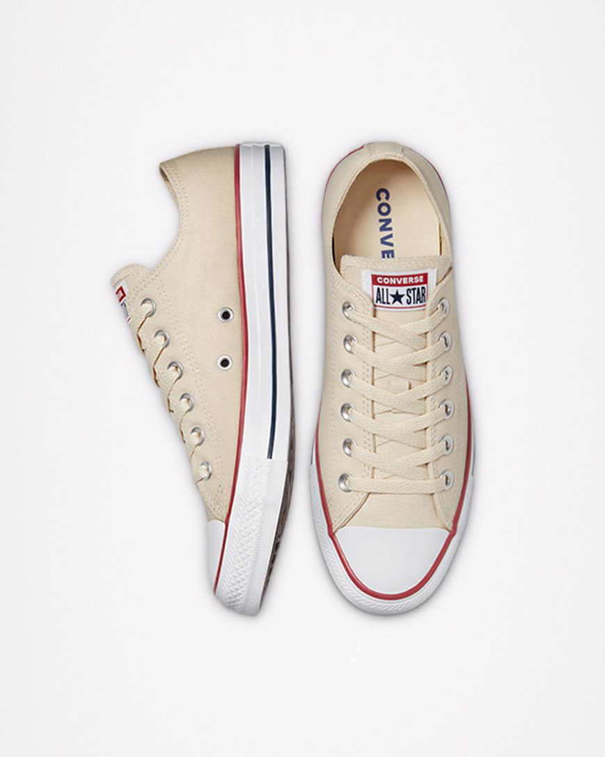 Converse Chuck Taylor All Star Classic Lave Sko Herre Beige Hvite | 348BIEVXF