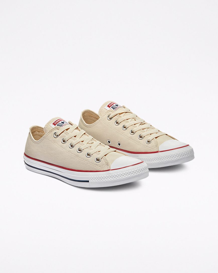 Converse Chuck Taylor All Star Classic Lave Sko Herre Beige Hvite | 348BIEVXF