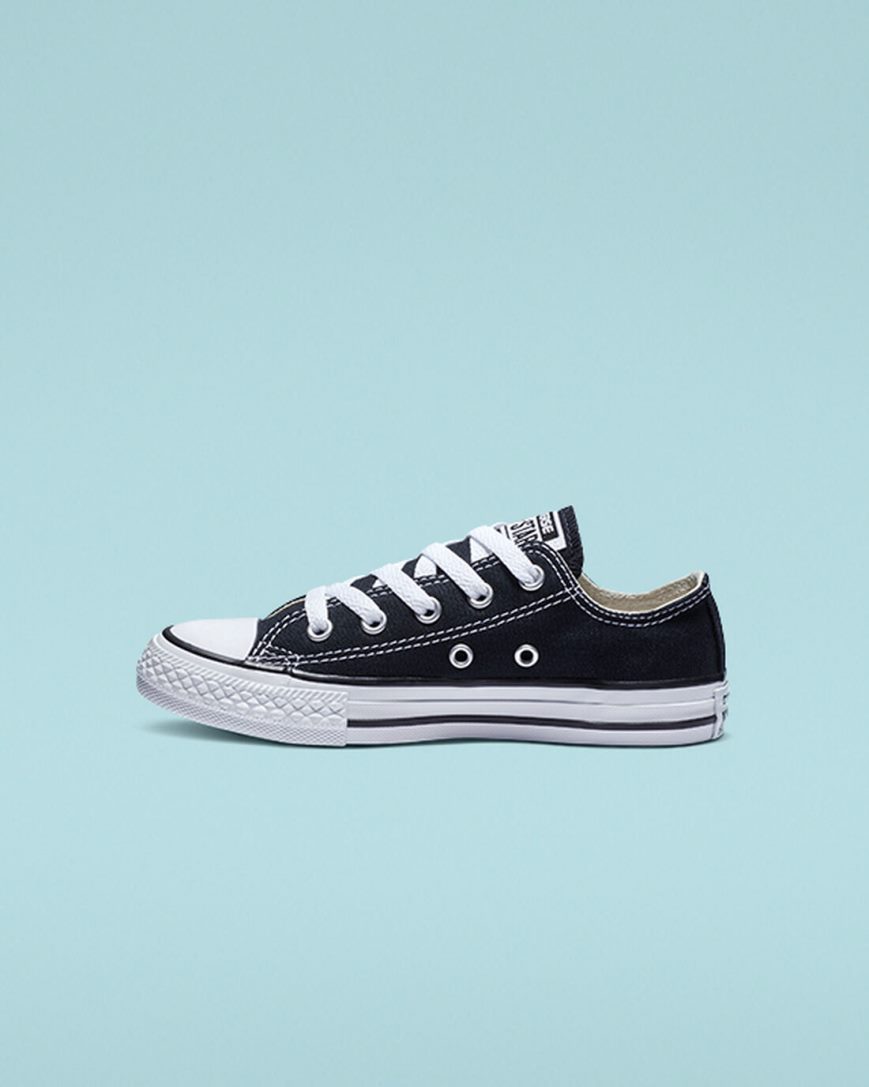 Converse Chuck Taylor All Star Classic Lave Sko Jente Svarte | 713GQKEYP