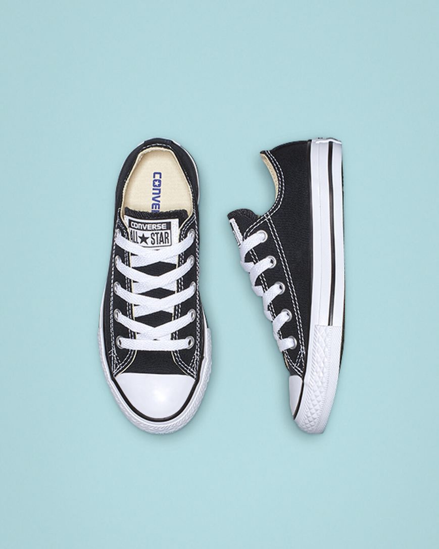 Converse Chuck Taylor All Star Classic Lave Sko Jente Svarte | 713GQKEYP