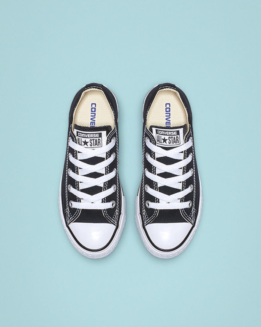 Converse Chuck Taylor All Star Classic Lave Sko Jente Svarte | 713GQKEYP