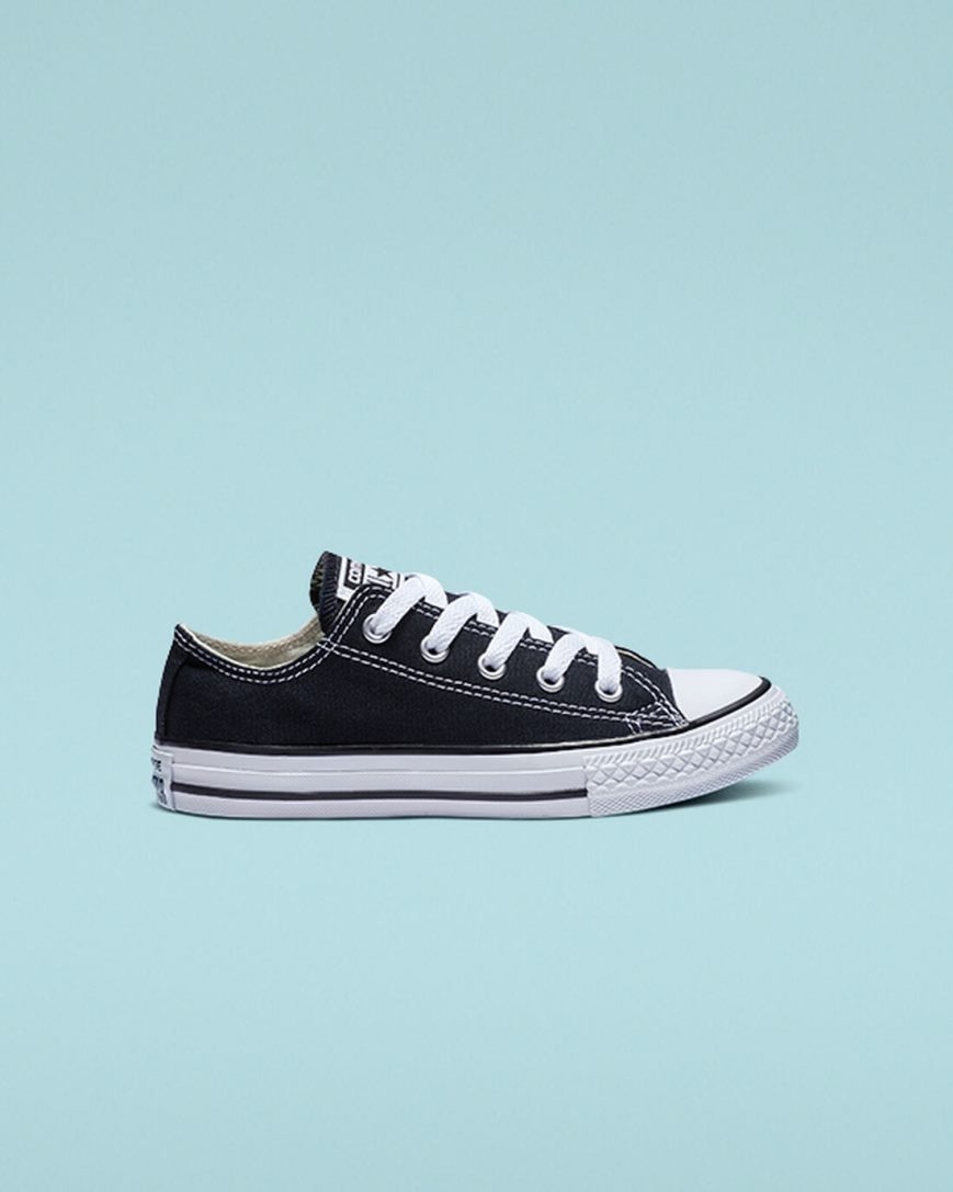 Converse Chuck Taylor All Star Classic Lave Sko Jente Svarte | 713GQKEYP