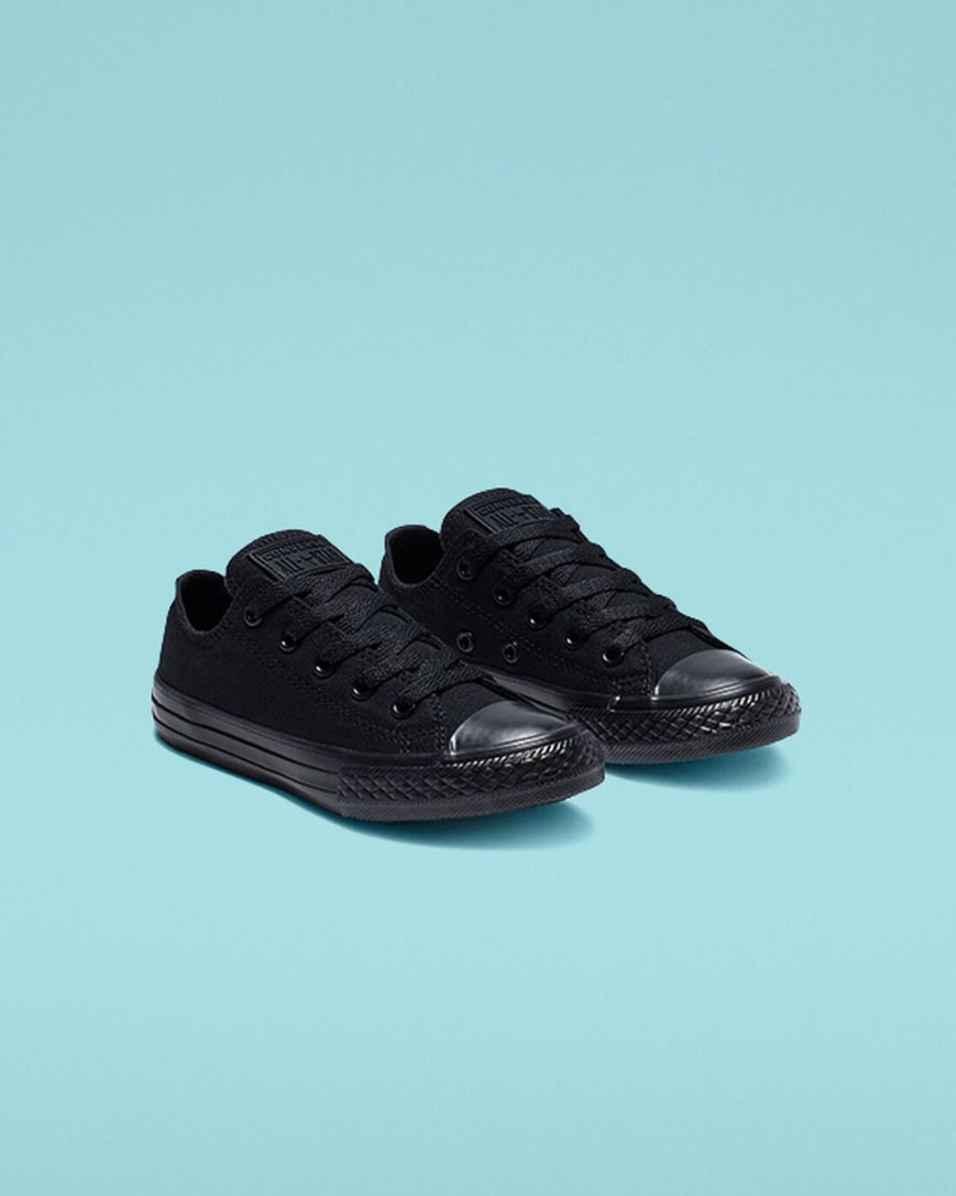 Converse Chuck Taylor All Star Classic Lave Sko Jente Svarte | 837ACNFUR