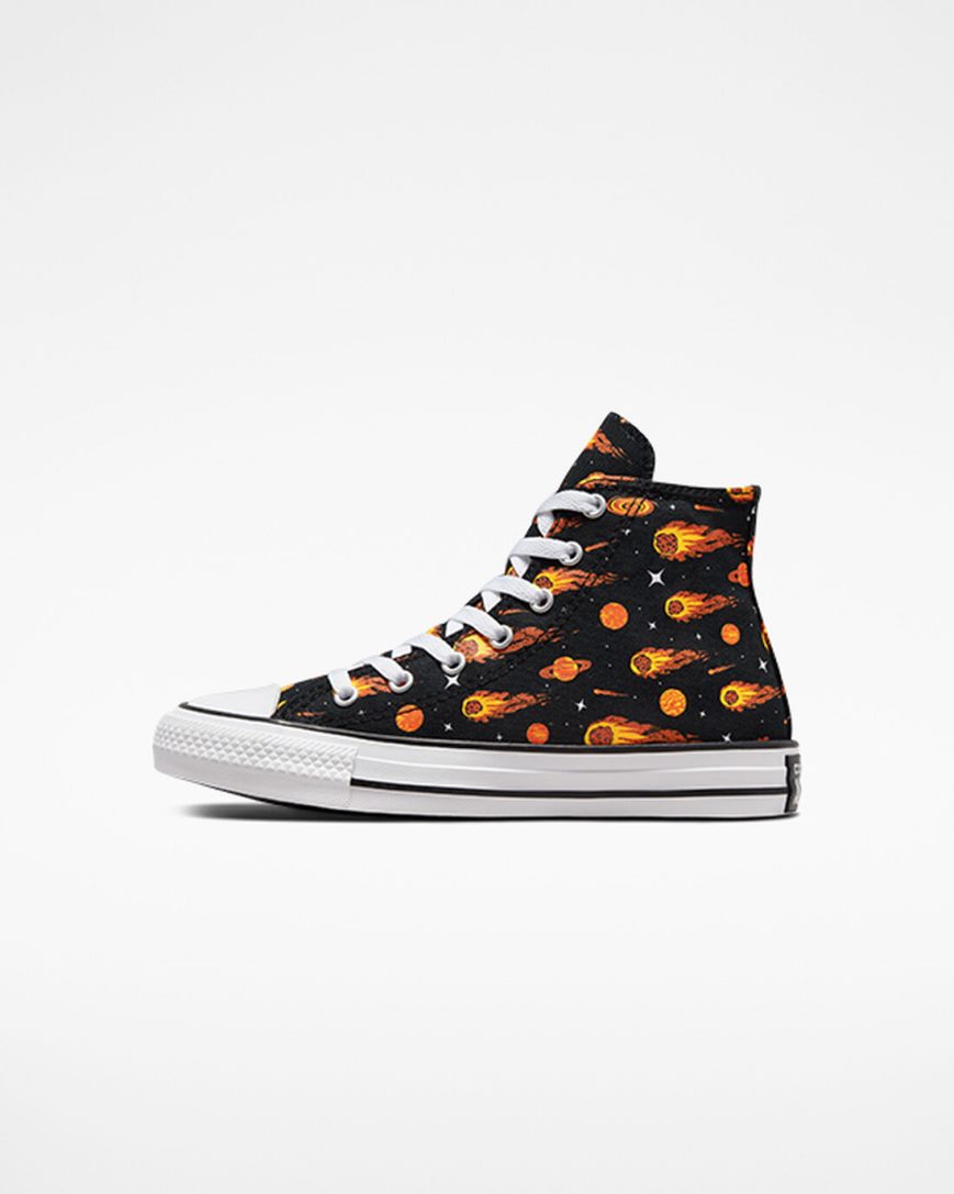 Converse Chuck Taylor All Star Comets Høye Sko Gutt Svarte Hvite | 137HIVOTK