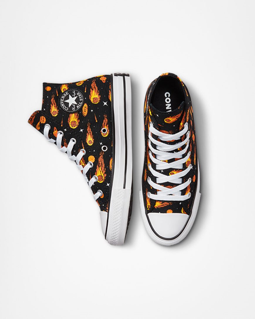 Converse Chuck Taylor All Star Comets Høye Sko Gutt Svarte Hvite | 137HIVOTK