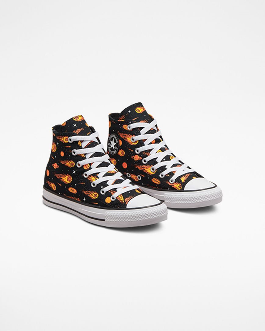 Converse Chuck Taylor All Star Comets Høye Sko Gutt Svarte Hvite | 137HIVOTK