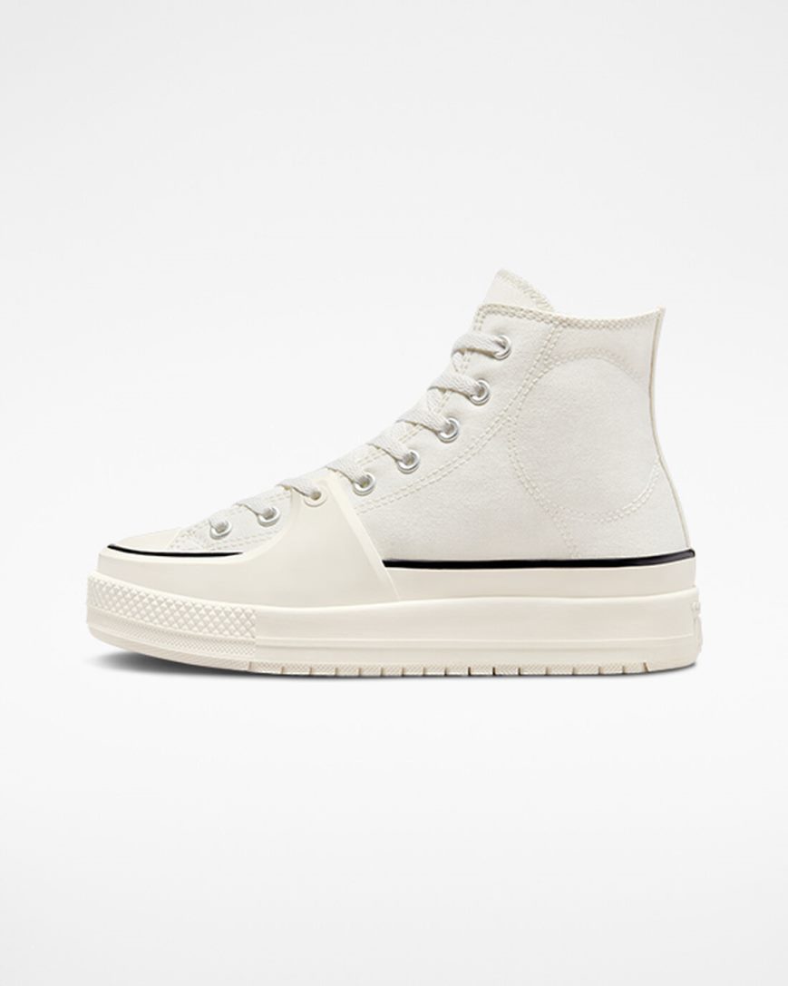 Converse Chuck Taylor All Star Construct Høye Sko Dame Hvite Svarte | 065ERWLZO