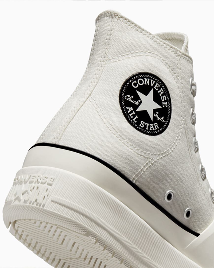 Converse Chuck Taylor All Star Construct Høye Sko Dame Hvite Svarte | 065ERWLZO
