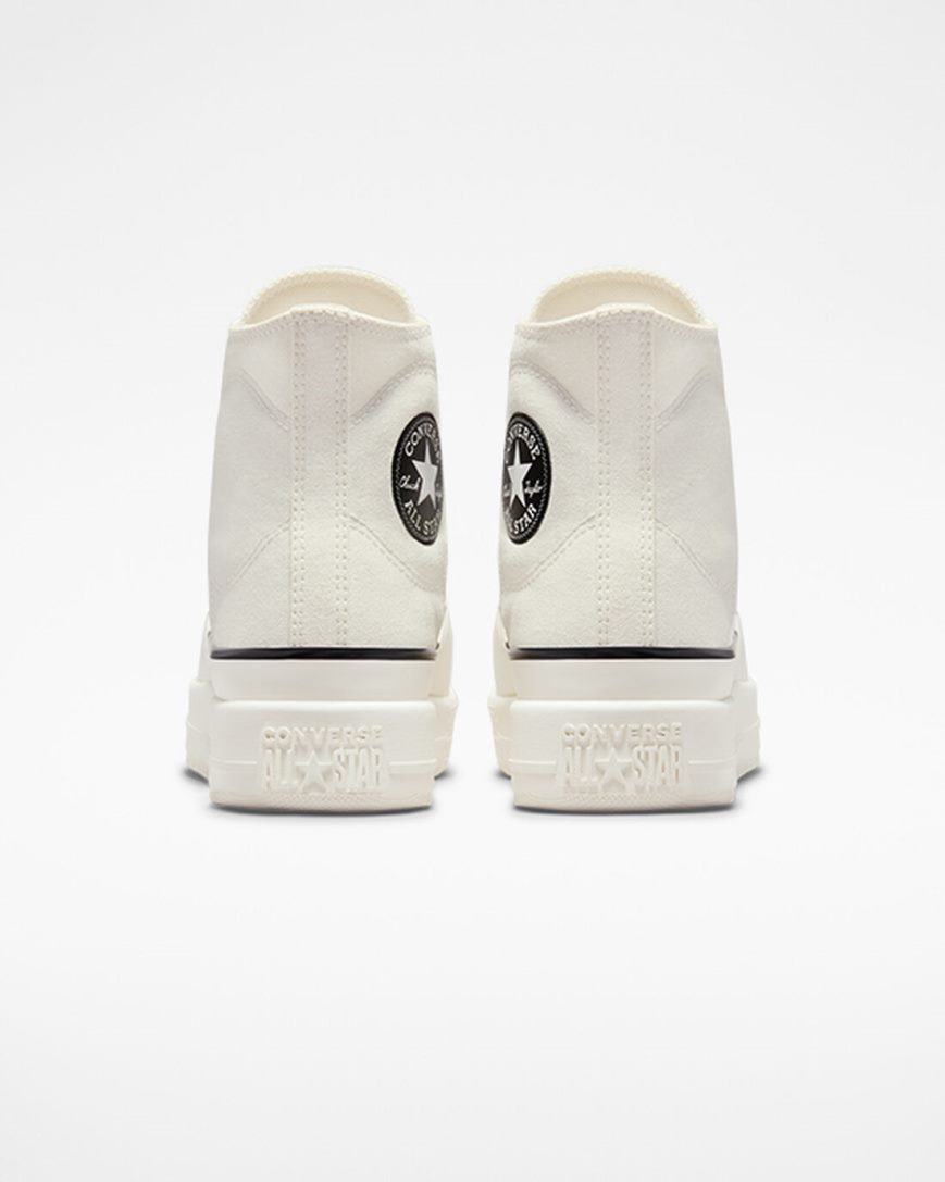 Converse Chuck Taylor All Star Construct Høye Sko Dame Hvite Svarte | 065ERWLZO