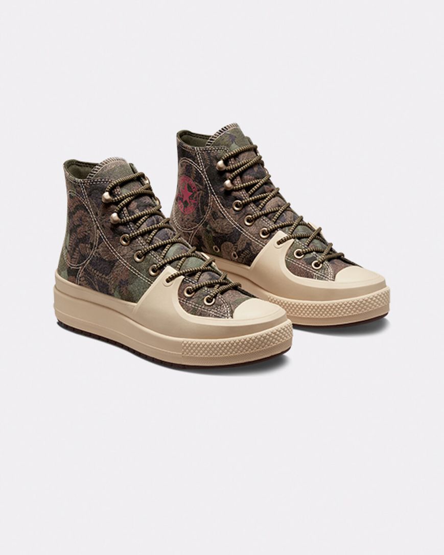 Converse Chuck Taylor All Star Construct Black Joy Høye Sko Herre Olivengrønne Beige | 238JZYHWB