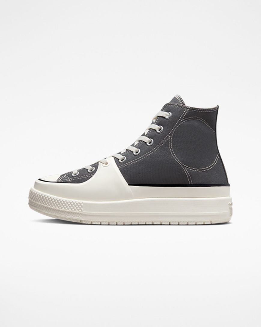 Converse Chuck Taylor All Star Construct Høye Sko Herre Grå Hvite | 761ZSAUNM