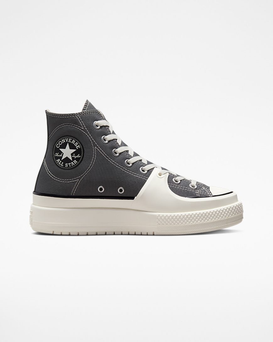 Converse Chuck Taylor All Star Construct Høye Sko Herre Grå Hvite | 761ZSAUNM