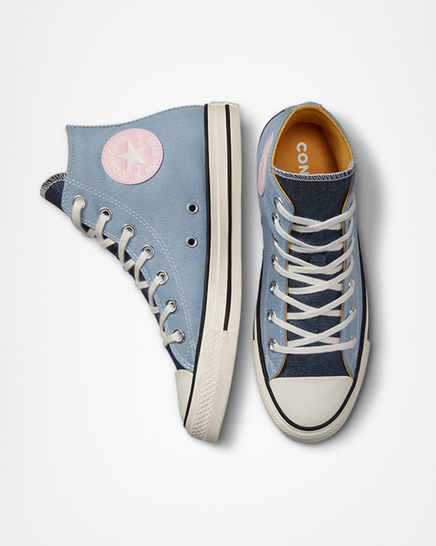 Converse Chuck Taylor All Star Denim Høye Sko Dame Marineblå | 817XVQEPS