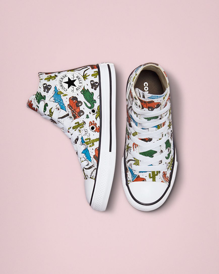 Converse Chuck Taylor All Star Desert Explorer Høye Sko Gutt Hvite Grønn | 974ONIQTG